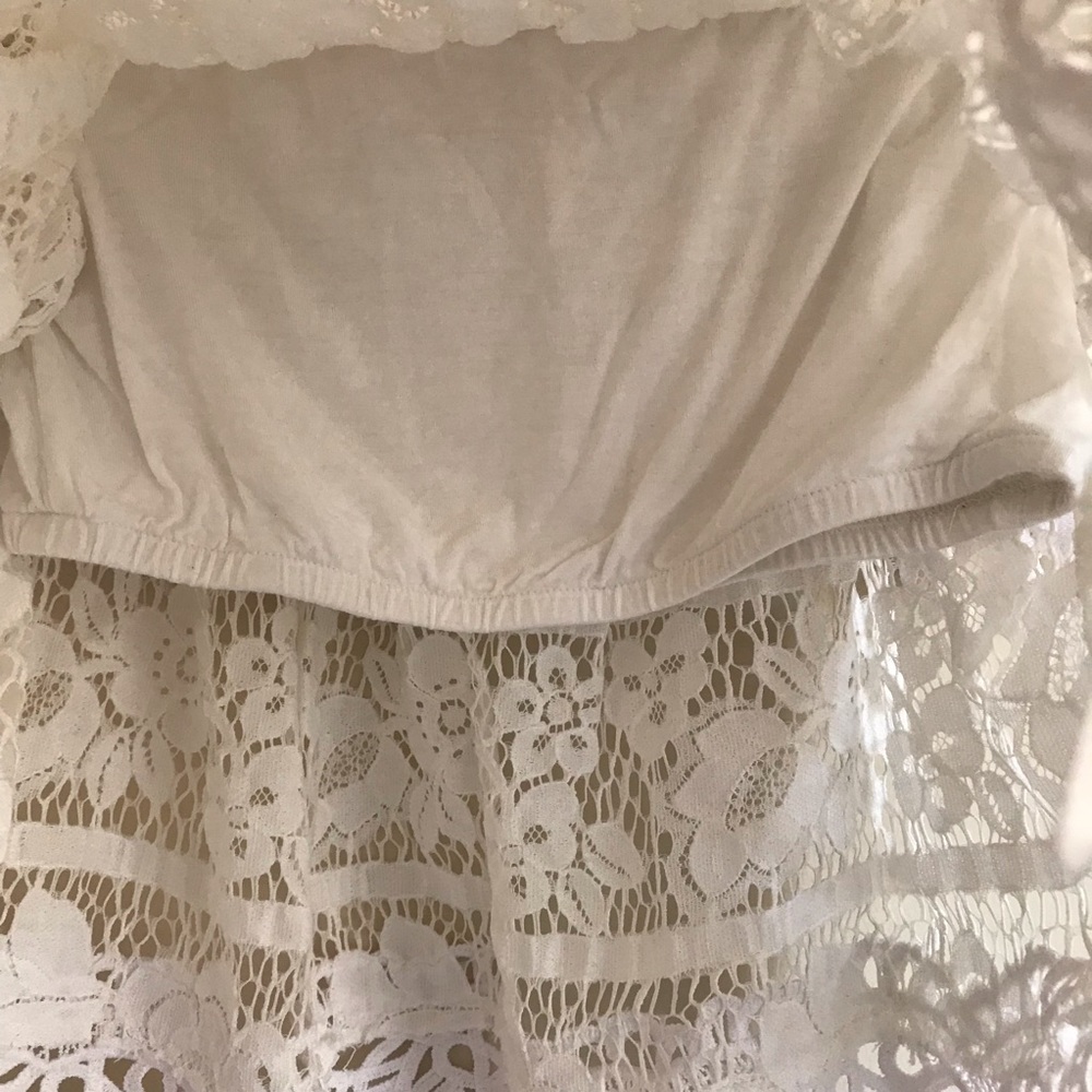 Free People Sweet Dreams Off The Shoulder Lace CropTop - Picture 8 of 12